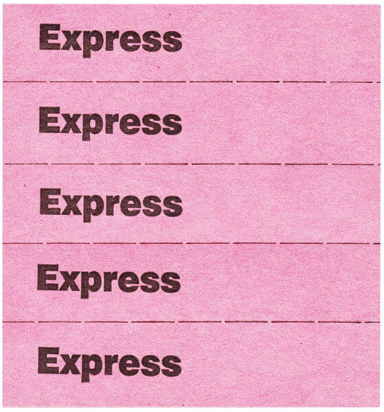 Detailansicht des Hydrofix Markierungszettel "Express"